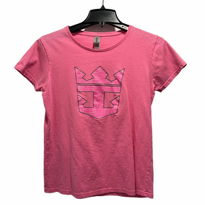 Gildan Ladies Graphic Tee - Pink - Size Medium (b2)